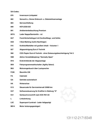 Minibus Mercedes-Benz E 300  AMG Line – Vollausstattung