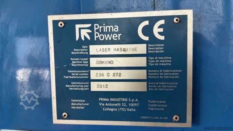 Laser cutting machine Prima Power Domino