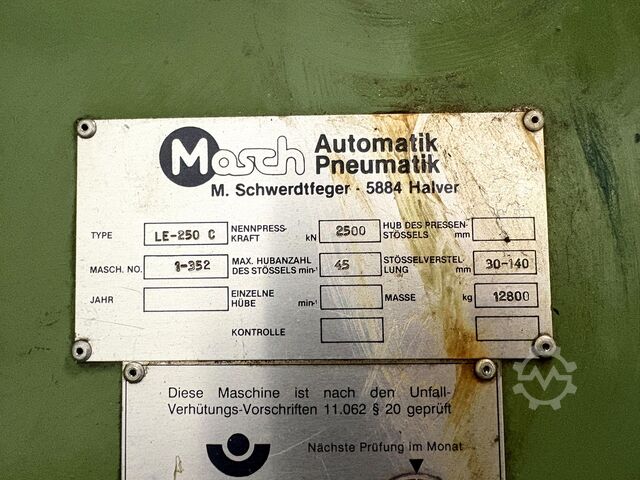 Exzenterpresse MASCH LE-250 C