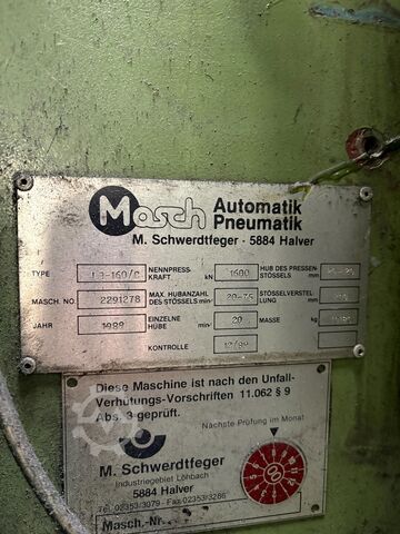 Exzenterpresse MASCH LE-160/C