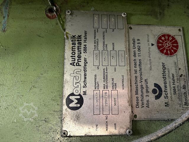 Exzenterpresse MASCH LE-160/C