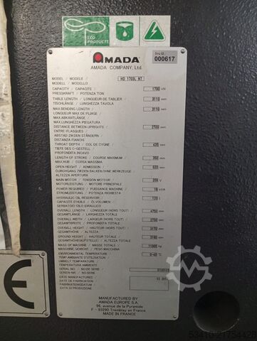 Abkantpresse AMADA HD 1703L NT