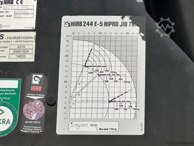 Crane truck Iveco Trakker 410 4x4 Hiab 244-5 + Fly jib , winch 12...