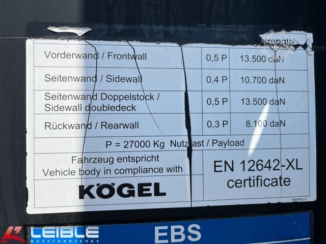 Auflieger mit Pritsche & Plane KÖGEL SN24*Standard Tautliner*SAF*Reifen 100%*
