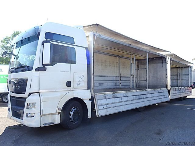 Beverage truck MAN 26.440 TGX*7,7m Schwenkwand*ATM 38 tkm*LBW*Retar