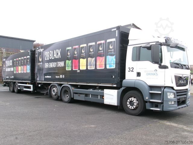 Beverage truck MAN 26.460 TGS*kpl. Zug*2x 2,5to LBW*38Pal*Lift/Lenk