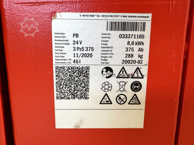 2020, safety inspection valid until 09/2027, 607 operating hours Linde D12AP