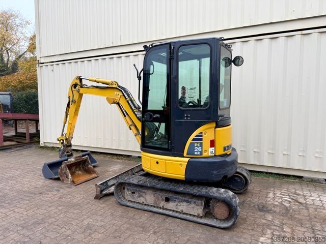 Mini excavator KOMATSU PC26MR-3 / 2020 BJ / 2.082 H /  2 x Löffel