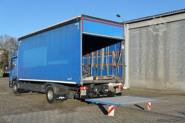 Flatbed truck with tarp MERCEDES-BENZ 1330 Atego 4x2, Schlafliege, LBW, AHK, Klima