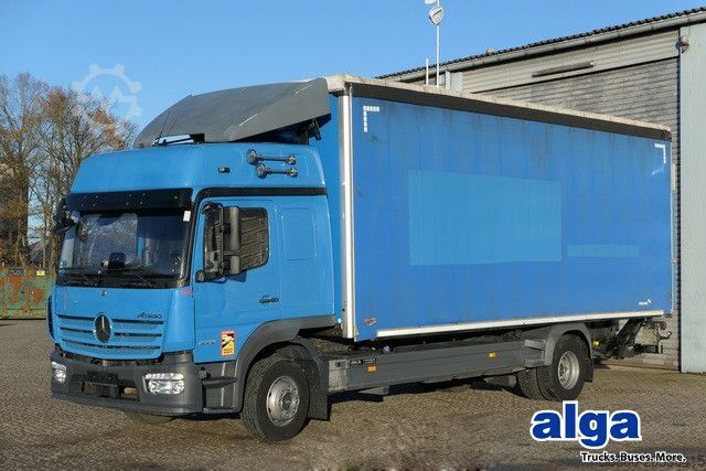 Flatbed truck with tarp MERCEDES-BENZ 1330 Atego 4x2, Schlafliege, LBW, AHK, Klima