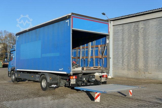 Flatbed truck with tarp MERCEDES-BENZ 1330 Atego 4x2, Schlafliege, LBW, AHK, Klima