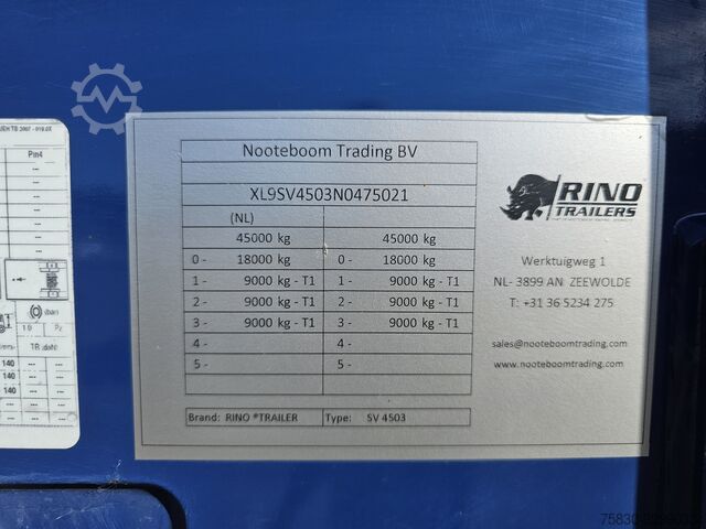 Rino SV 4503 / MACHINE - FORKLIFT TRANSPORT / HYDRAULIC RAMP Rino SV 4503 / MACHINE - FORKLIFT TRANSPORT / HYDR RAMP