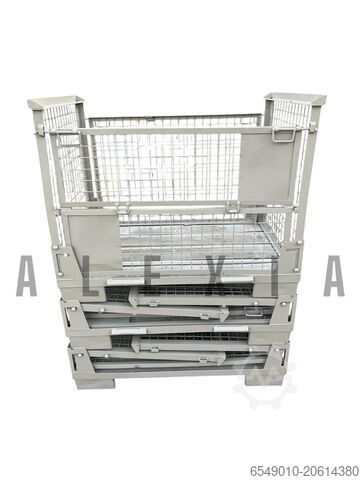 Slatted pallet Gitterbox Faltbar / Foldable gebraucht/used Renting possible