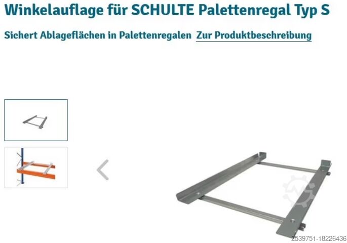 Hochregallager Regalauflagen Tiefenwinkelrahmen Palettenregal  TYP S