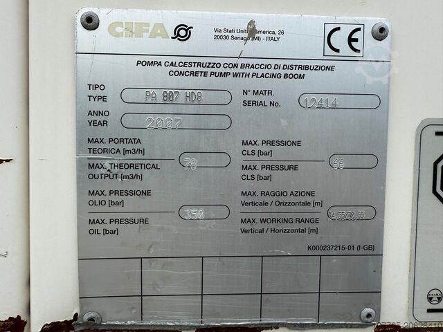 Automatic concrete pump SCANIA P 114-380