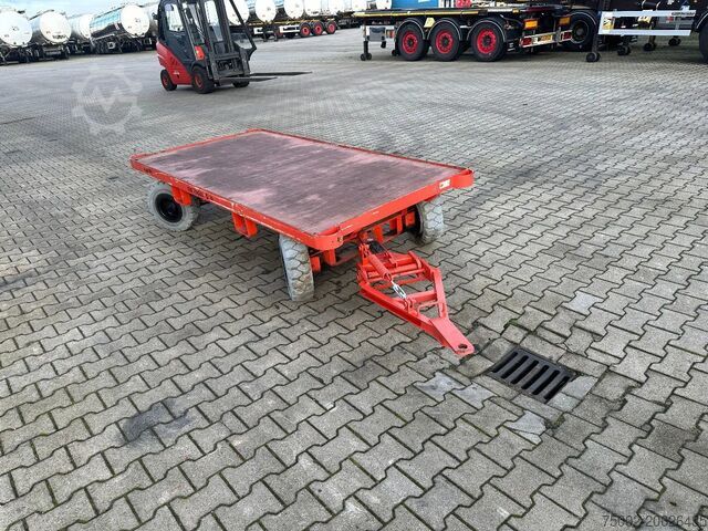 Platform truck Mafi stack of 2x double-steered and connectable heav...