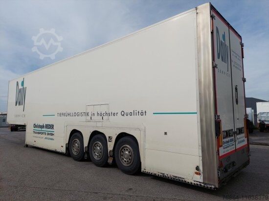 Low loader semitrailer  VAN ECK UT3Z DOPPELDECKER, KüHLKOFFERAUFLIEGER, CARRIER VECTOR 1950,