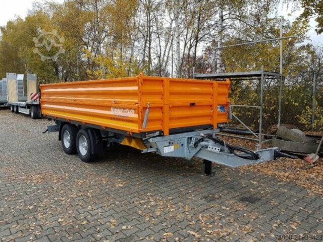 Tipper trailer Möslein TTD13- BA Orange  13 t Tandem Kipper Tiefladermit Bordwand- Aufsatz-- Neufahrzeug --