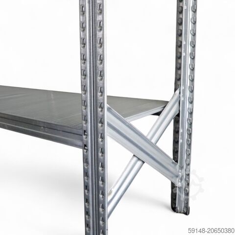 Gebrauchte Fachbodenregale Fachbodenregal 856 Grundgestell, B: 1275, T: 400, H: 1985 (mm). Kruizinga 98-553GB