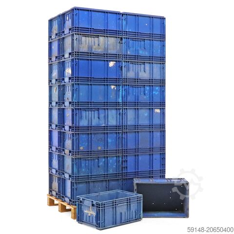 Gebrauchte Eurobehälter alle Wände geschlossen, L: 590, B: 390, H: 280 (mm). 50ltr, L: Kruizinga 98-6835GB-PAL