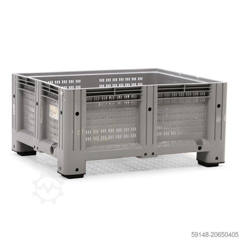 Gebrauchte Palettenboxen perforierte Wände und Boden, L: 1200, B: 1000, H: 545 (mm). Kruizinga 98-7485GB