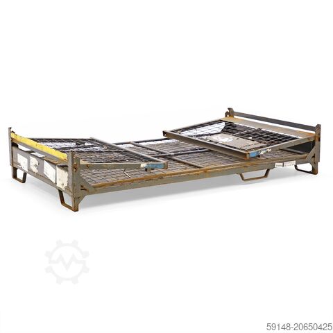 Gebrauchte Gitterbox stapelbar und einklappbar 4 Wände, L: 2100, B: 1200, H: 980 (mm). Kruizinga 98-7589GB