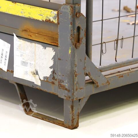 Gebrauchte Gitterbox stapelbar und einklappbar 4 Wände, L: 2100, B: 1200, H: 980 (mm). Kruizinga 98-7589GB