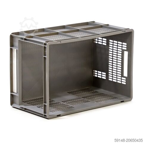Gebrauchte Eurobehälter mit Grifföffnung, L: 600, B: 400, H: 320 (mm).  60ltr, L: 600, B: Kruizinga 98-7608GB-PAL