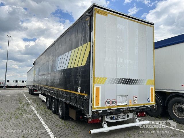 Open semitrailer with tarp Wielton Schiebeplane Mega