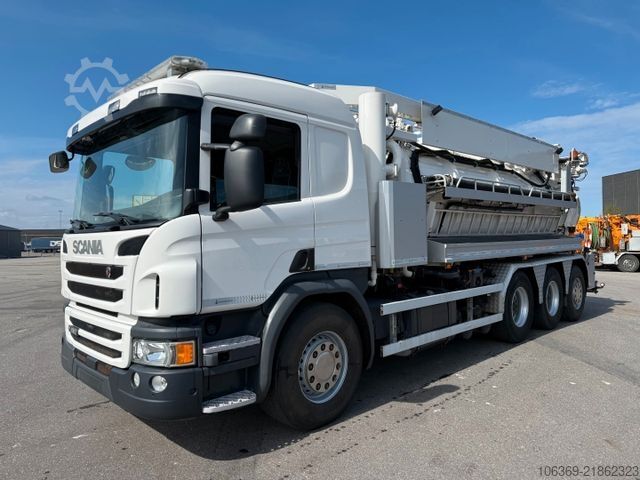 Vacuum tank truck SCANIA P450 8x4*4 Hvidtved Larsen FlexLine 412 PED