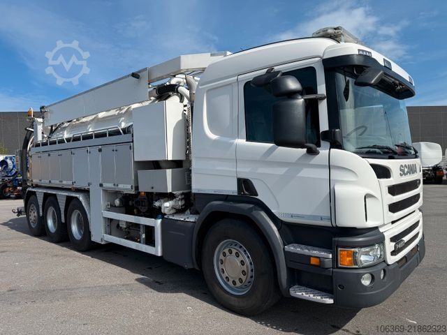 Vacuum tank truck SCANIA P450 8x4*4 Hvidtved Larsen FlexLine 412 PED