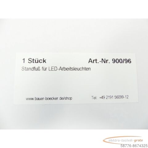 Component  Bauer  Böcker Standfuß für LED-Arbeitsleuchte - ! - 900/96