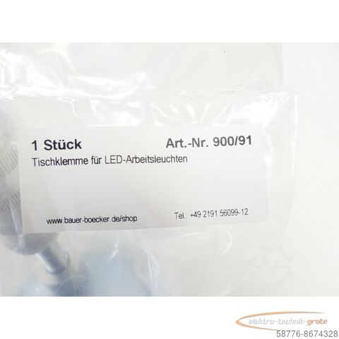 Komponente  Bauer  Böcker Tischklemme für LED-Arbeitsleuchte - ! - 900/91