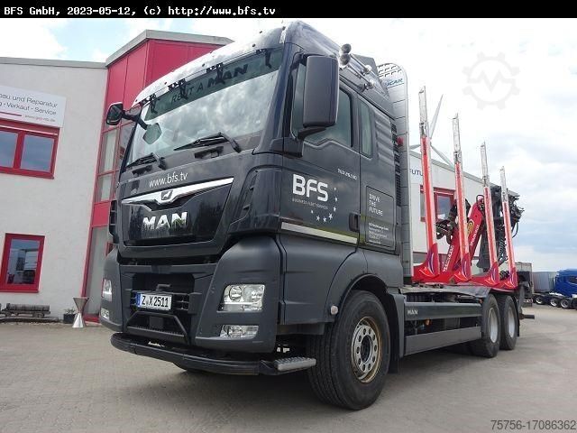 Holztransporter LKW MAN TGX 26.510 6x4 BL Kurzholz, Sicherheitspaket Plu