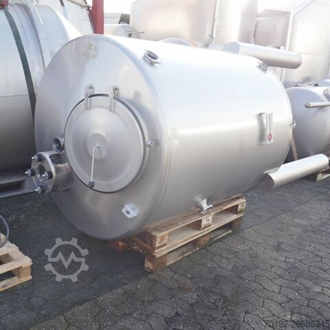 2200 Liter spitzkonischer Behälter aus V4A mit Rührwerksflansch B0092