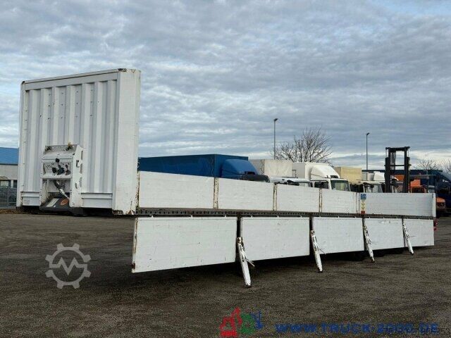Open semitrailer with tarp Krone Krone Baustoffauflieger + Stapler Vorrichtung