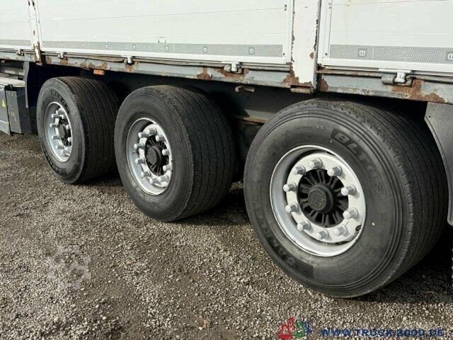 Open semitrailer with tarp Krone Krone Baustoffauflieger + Stapler Vorrichtung