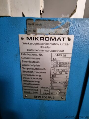 FLAT GRINDING MACHINE Mikromat SFW 200 PA 2