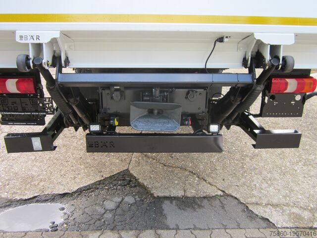 Truck with box body Mercedes-Benz 1230 Atego Koffer 8,14m lang LBW Automat