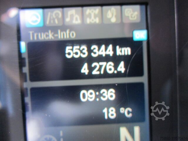 Truck with box body Mercedes-Benz 1230 Atego Koffer 8,14m lang LBW Automat