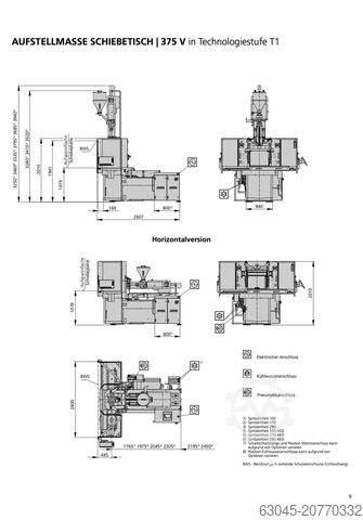 Vertikale Spritzgießmaschine Arburg 375 V 500 – 100 Schiebetisch (2015, nur 19.718 Betriebsstunden) Arburg 375 V 500 - 100 Schiebetisch