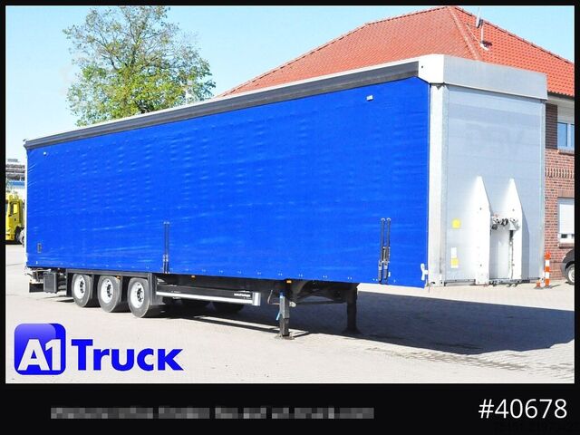 Open semitrailer with tarp SCHMITZ SCB  24, Mega, Speed Curtain, VDI 2700, deutsche Zulassung