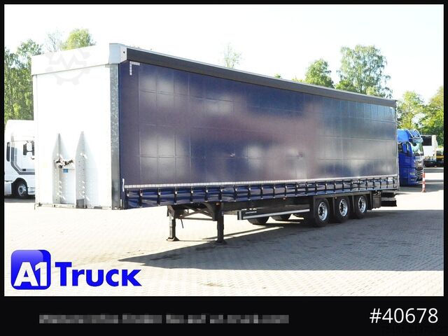 Open semitrailer with tarp SCHMITZ SCB  24, Mega, Speed Curtain, VDI 2700, deutsche Zulassung