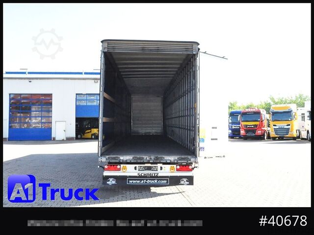 Open semitrailer with tarp SCHMITZ SCB  24, Mega, Speed Curtain, VDI 2700, deutsche Zulassung