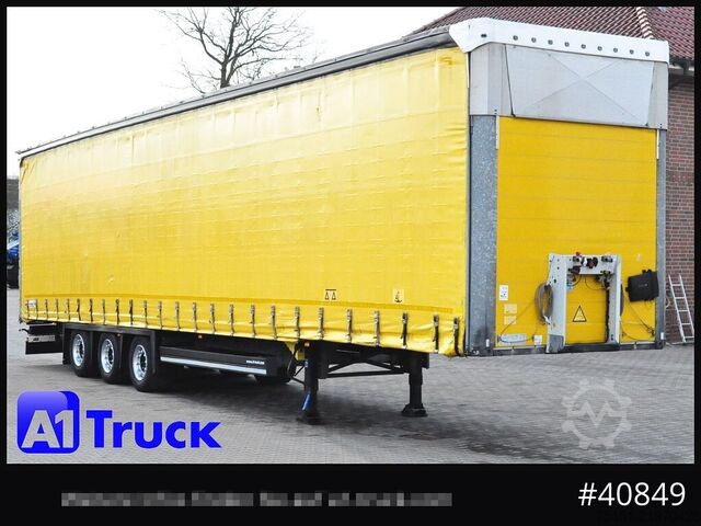 Open semitrailer with tarp SCHMITZ SCB  24, Mega, Varios, verzinkt, TÜV 04/2027
