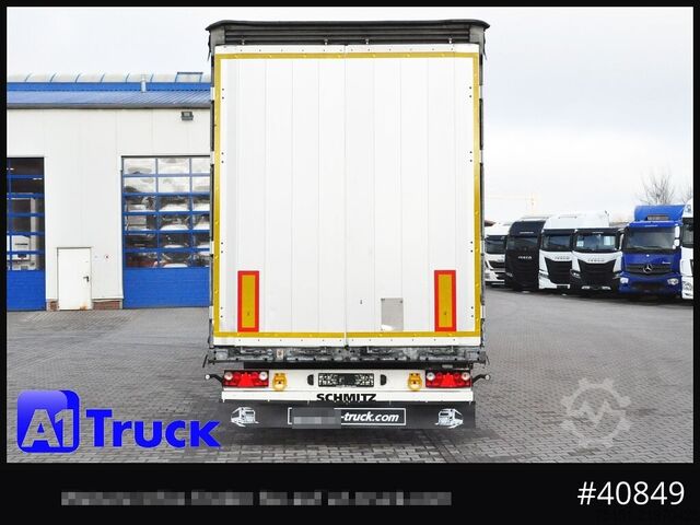 Open semitrailer with tarp SCHMITZ SCB  24, Mega, Varios, verzinkt, TÜV 04/2027