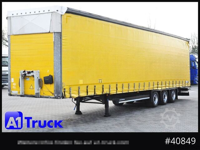 Open semitrailer with tarp SCHMITZ SCB  24, Mega, Varios, verzinkt, TÜV 04/2027