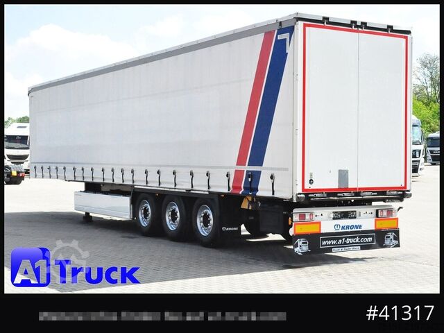 Open semitrailer with tarp KRONE SD Tautliner, TOP Zustand, Liftachse, Palettenkasten