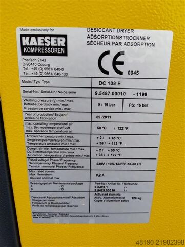 Adsorption compressed air dryer Kaeser DC108E
