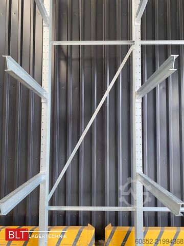 Cantilever rack ca. 4,16 lfm. Kragarmregal H: 416 cm T: 137 cm , 500kg/Arm , 4 Lagerebenen